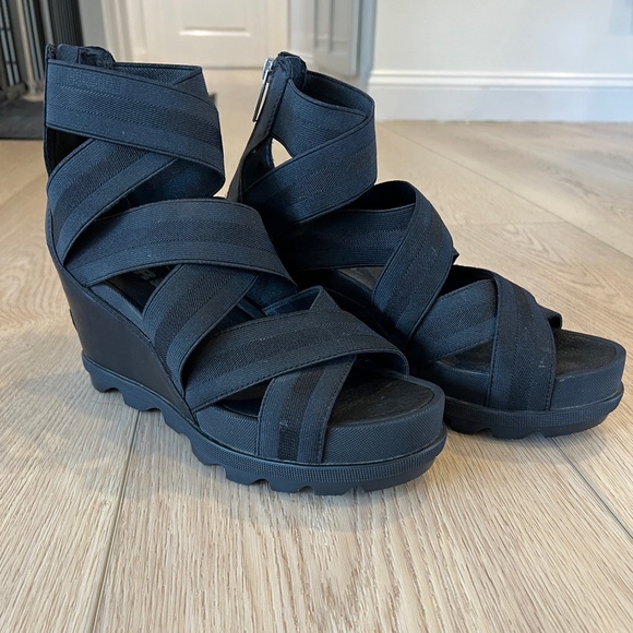 Joanie™ II Leather Wedge Heeled Sandal Sorel Size 8 - Picture 4 of 8